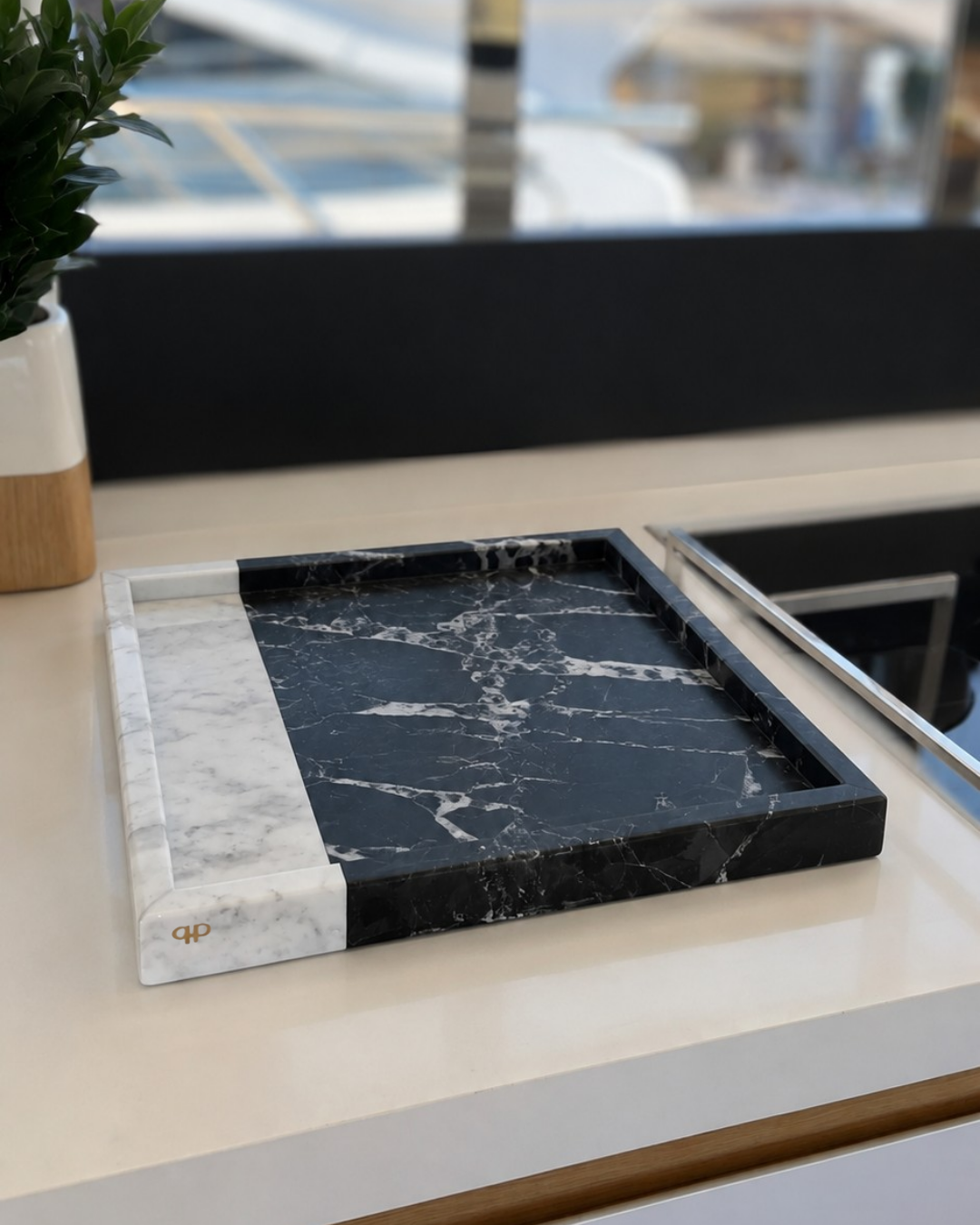 Bandeja Bicolor - Nero Marquina & Carrara