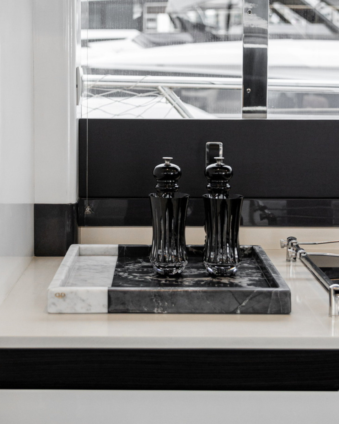 Bandeja Bicolor - Nero Marquina & Carrara