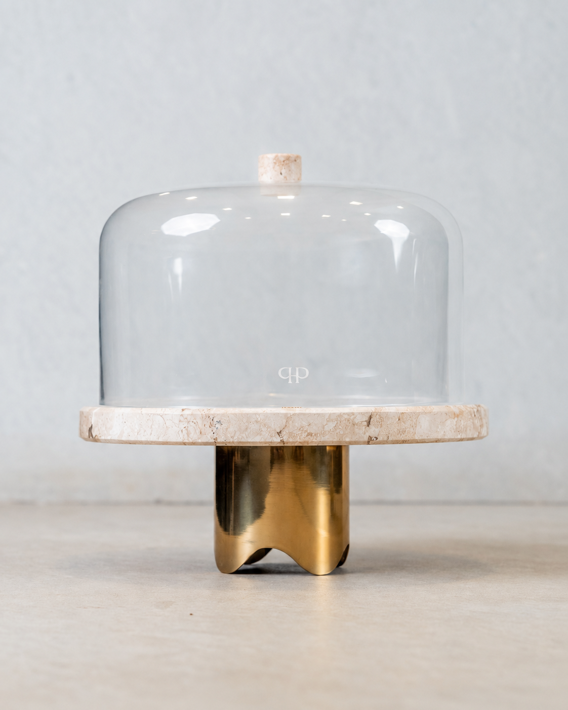 Cúpula para Boleira - Puxador Travertino Polido