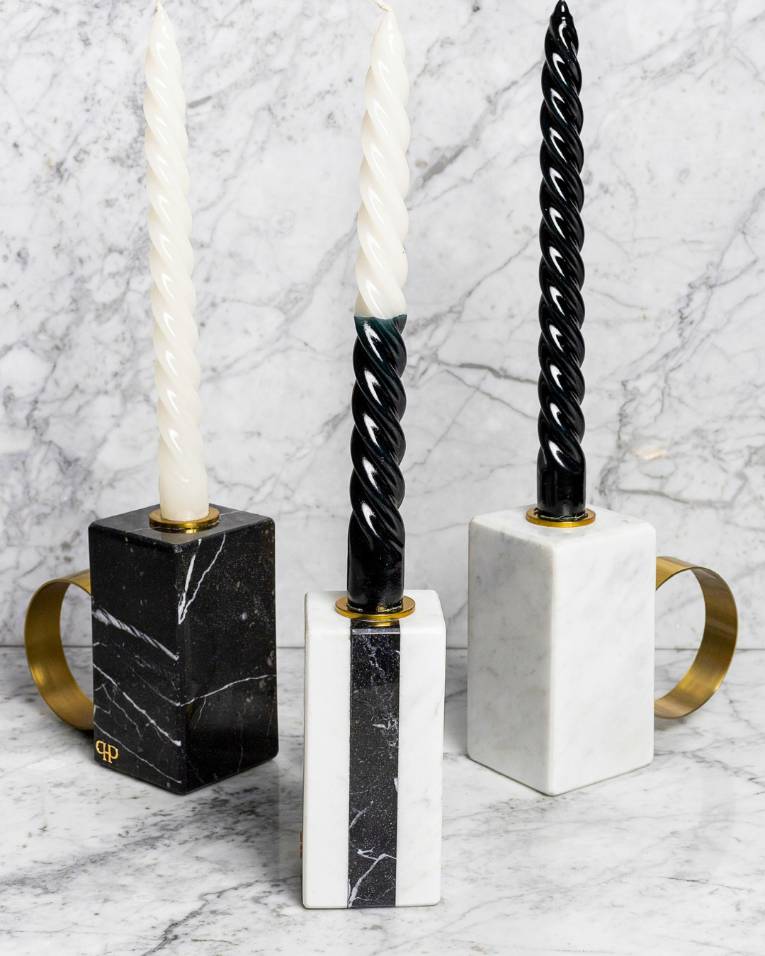 Trio de Velas P&B
