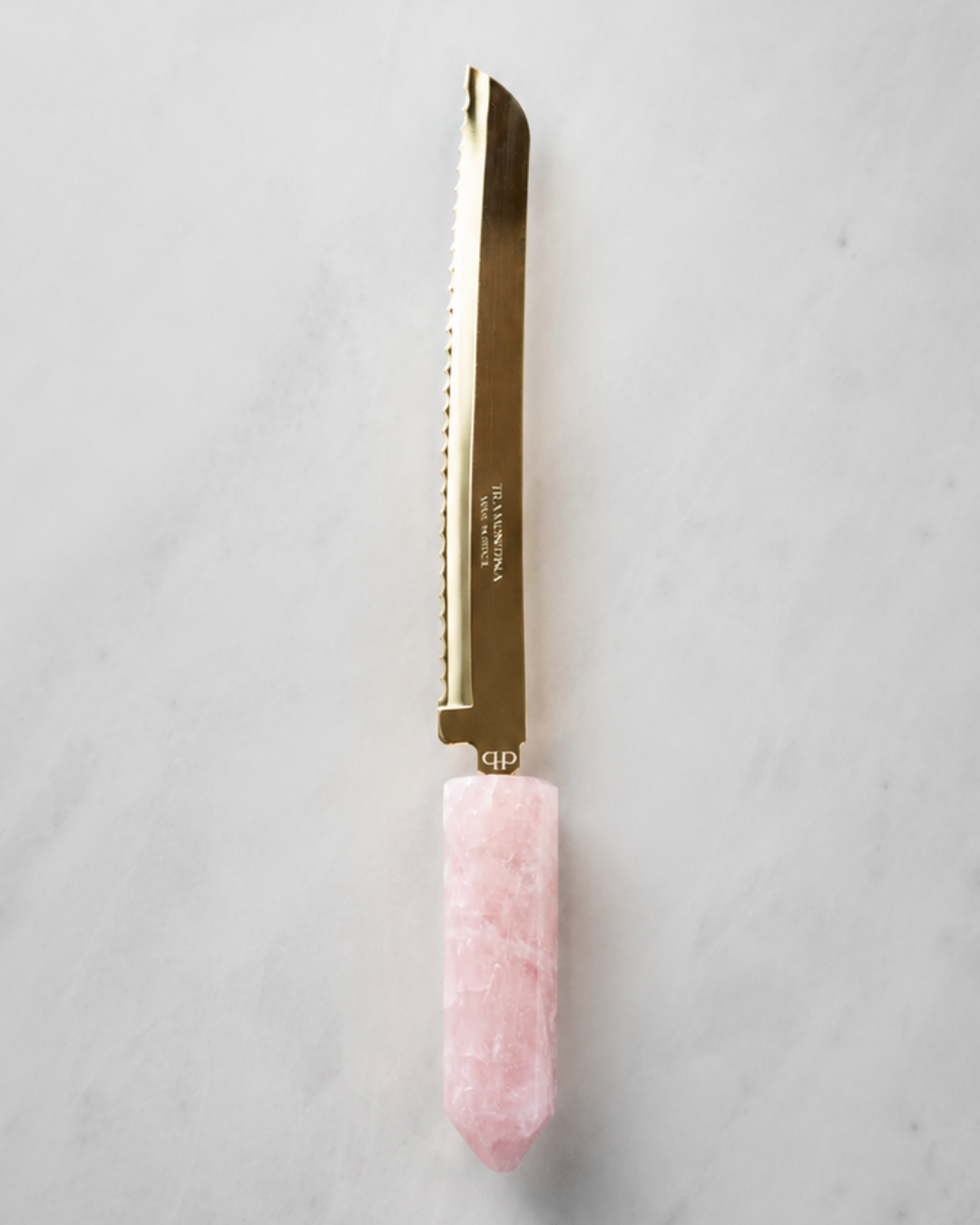 Faca para Pão Gold - Quartzo Rosa