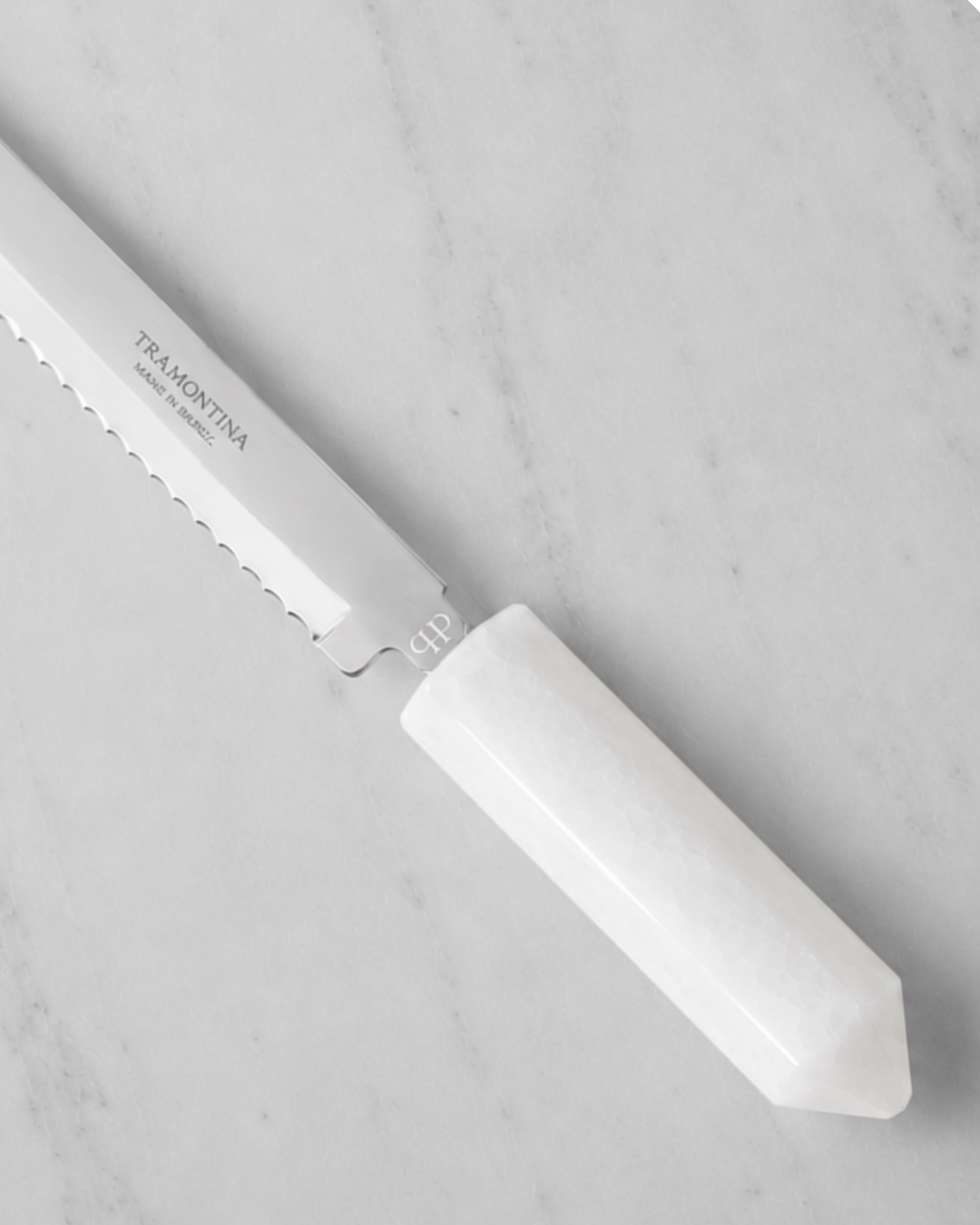 Faca para Pão Silver - Quartzo Branco