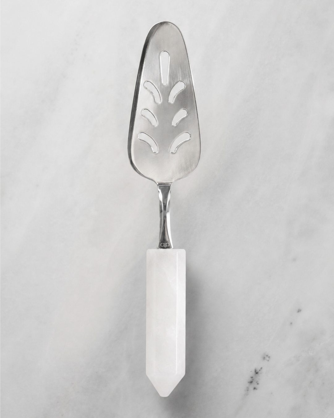 Pá para Bolo Silver - Quartzo Branco