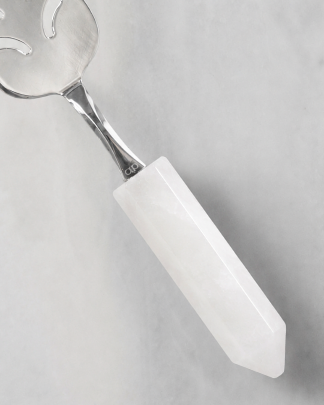 Pá para Bolo Silver - Quartzo Branco