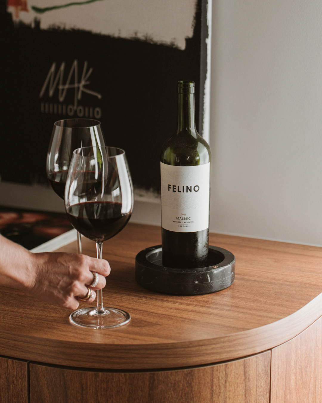 Porta-Vinho de Mesa - Nero Marquina