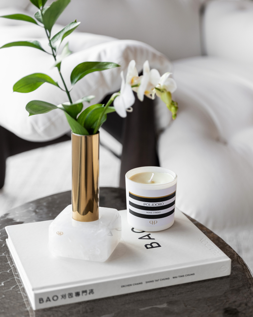 Polidoro Home Candle - White