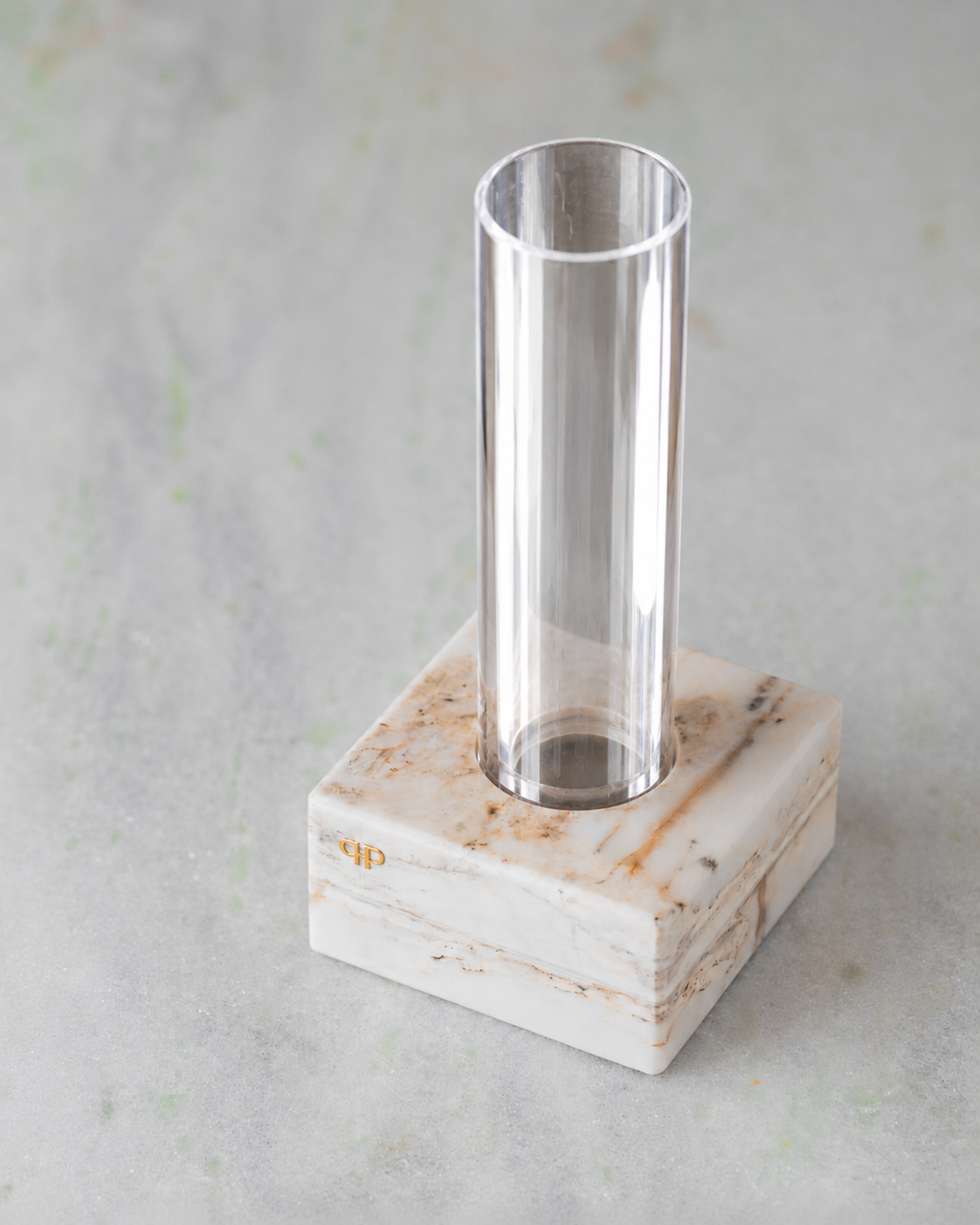 Vaso Solitário Acrílico - Calacata Gold