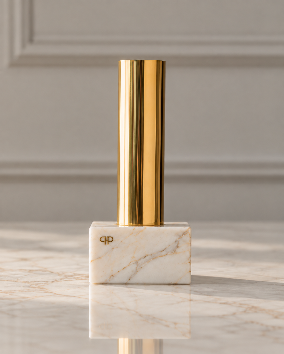 Vaso Solitário Dourado - Branco Paraná
