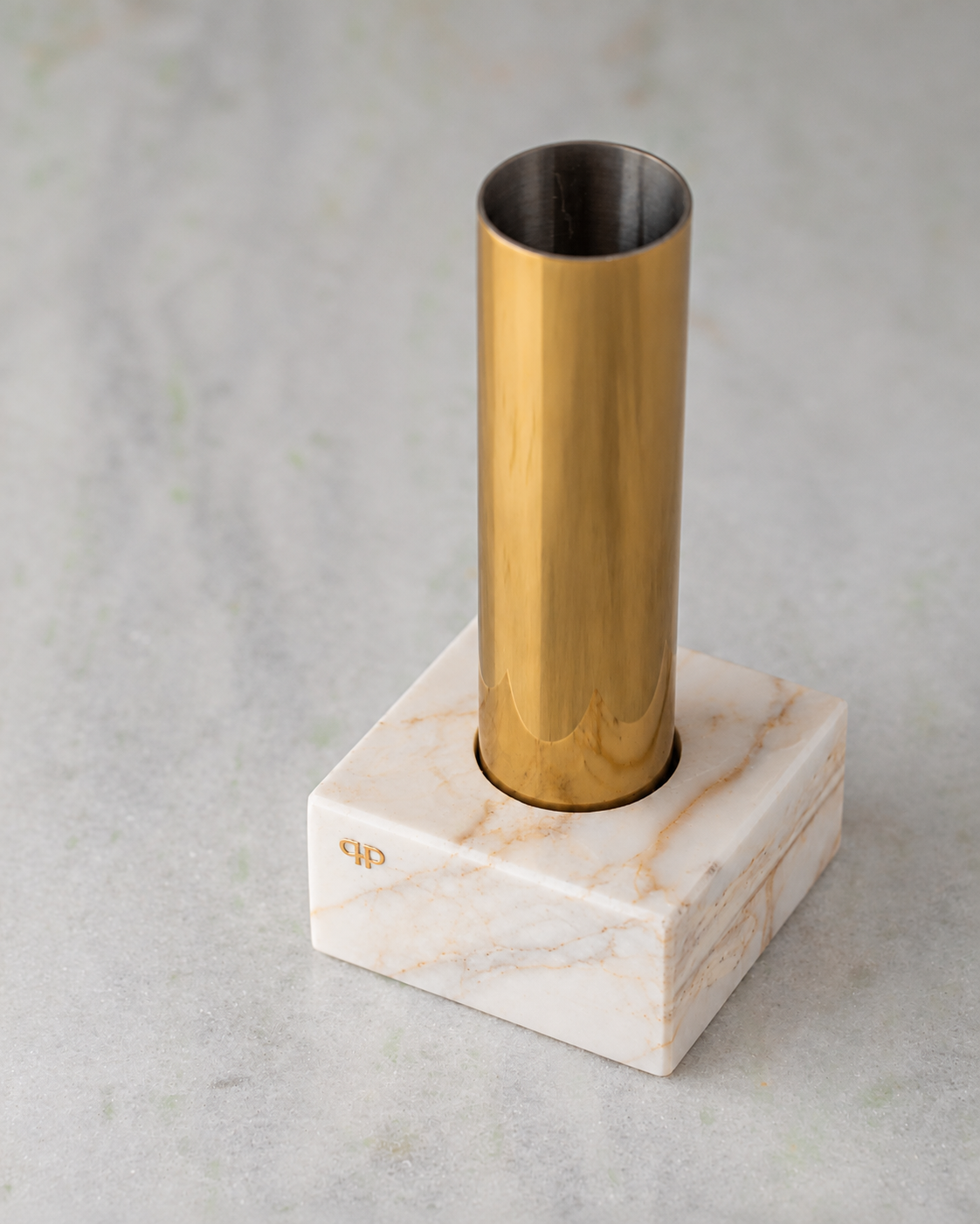 Vaso Solitário Dourado - Branco Paraná
